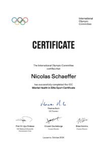 Certification CIO santé mentale sportive Toulouse