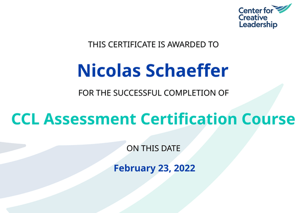 Diplome NICOLAS SCHAEFFER CCL